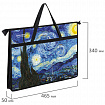 Папка для рисунков и чертежей с ручками BRAUBERG А3, пластик, молния сверху, "Van Gogh", 274540