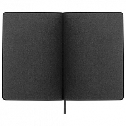 Ежедневник недатированный А5 (138х213 мм) BRAUBERG "Stylish", кожзам, гибкий, 160 л., черный, 126224