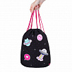 Мешок для обуви BRAUBERG PREMIUM, карман, подкладка, светоотражайка, 43х33 см, Space sweets, 272422
