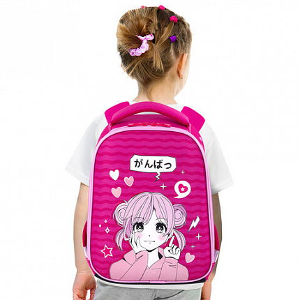 Ранец BRAUBERG KIDS START, 1 отделение, 2 кармана, "Anime style", 35х26х13 см, 272094