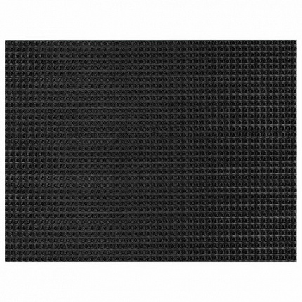 Коврик придверный 45х60 см, ЧЕРНЫЙ пластиковый грязезащитный, толщина 10 мм, "ТРАВКА", PRIMILA (ПРИМИЛА), 701063