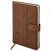 Еженедельник датированный 2026 А5 145х215 мм, BRAUBERG "Augustus", под кожу, коричневый, 117162