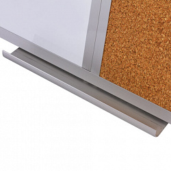 Доска комбинированная: магнитно-маркерная, пробковая для объявлений, 60х90 см, РОССИЯ, BRAUBERG, 236864