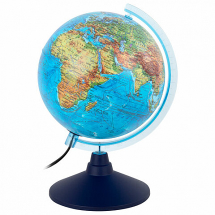 Глобус интерактивный + очки VR, физический / политический, GLOBEN, 21 см, с подсветкой, INT12100298