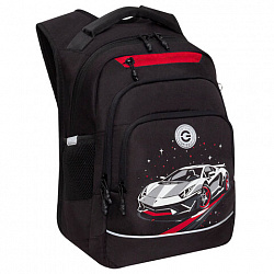 Рюкзак GRIZZLY школьный, анатомическая спинка, 2 отделения, для мальчиков, "YOUR ROUTE", 25х40х22 см, RB-550-1/2