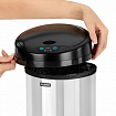 Ведро для мусора СЕНСОРНОЕ 12 л, нержавеющая сталь, черная матовая крышка, питание от 4-х батареек AA (не входят в комплект), LAIMA, 609326