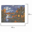 Картина стразами (алмазная мозаика) 30х40 см, ОСТРОВ СОКРОВИЩ "Вечер в горах", без подрамника, 662409