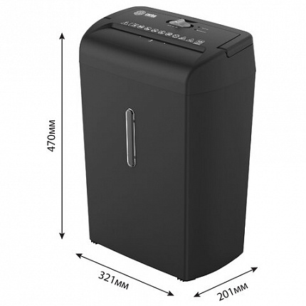 Уничтожитель (шредер) CACTUS CS-SH-10-21-5X18, 4 уровень секретности, фрагменты 5х18 мм, 10 листов, корзина 21 литр, CS-SH-10-215X18