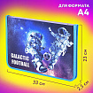 Папка для труда на молнии ЮНЛАНДИЯ А4, 1 отделение, откидная планка, органайзер, "Яркий мяч", 270986