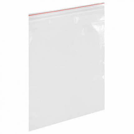 Пакеты с замком ZIP-LOCK "зиплок", комплект 100 шт., 200х250 мм, ПВД, толщина 35 мкм, STAFF, 608167