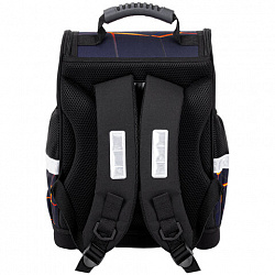 Ранец ЮНЛАНДИЯ WISE, 1 отделение, 3 кармана, устойчивое дно, Volcano split, 37х29х15 см, 273162