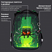 Ранец BRAUBERG PREMIUM, 2 отделения, с брелоком, "Кибер-паук", ЛАМПОЧКИ, 38х29х16 см, 273101