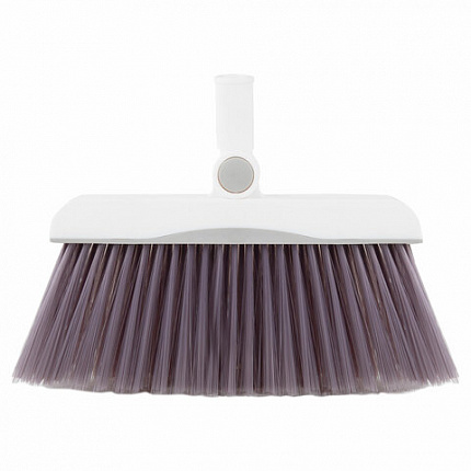 Совок для мусора КОМПЛЕКТ щетка + 2 рукоятки по 80 см, бело-серый, регулируемый углол щетки, разборный, колорбокс, LAIMA, 608953