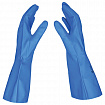 Перчатки нитриловые SCAFFA "Практик", хлопчатобумажное напыление, КЩС-1, размер 11, XXL (экстра большой), синие, 00-01017724