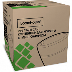 Контейнер, урна, ведерко для мусора с микролифтом НАСТОЛЬНОЕ 2 л, 150х160 мм, белый, BOOMHOUSE (БУМХАУС), 238900