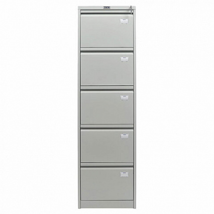 Шкаф картотечный ПРАКТИК "AFC-05", 1634х470х646 мм, 5 ящиков для 275 подвесных папок, формат папок Foolscap или A4 (БЕЗ ПАПОК)