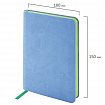 Ежедневник недатированный МАЛЫЙ 100х150 мм А6 BRAUBERG "Metropolis Mix", под кожу, 136 л., голубой, 113307