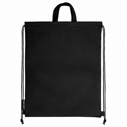 Мешок для обуви BRAUBERG большой удобный с ручкой, 51х41 см, "Total Black", 273454