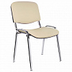 Стул для персонала и посетителей "ИЗО", хромированный каркас, кожзаменитель бежевый Z-21