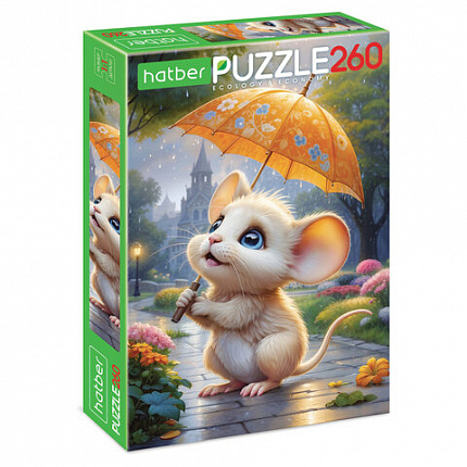 Пазл картонный "МИР ПУШИСТЫХ ЧУДЕС" 260 элементов АССОРТИ, 220х330 мм, HATBER
