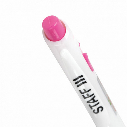 Ручка шариковая автоматическая с грипом STAFF "BP-16 White", СИНЯЯ, ассорти, линия письма 0,35 мм, 143749