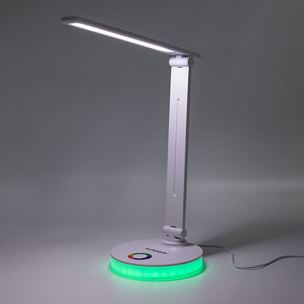Настольная лампа-светильник, ночник SONNEN RG-001, 30 LED, 6 Вт, 3 режима, RGB-подсветка, белый, 238774