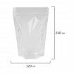 Пакеты дой-пак с замком ZIP LOCK, прозрачные, 120х200 + 40 мм, КОМПЛЕКТ 100 штук, 70 мкм, BRAUBERG, 700696
