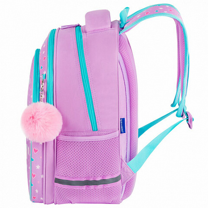 Рюкзак BRAUBERG OPTIMA, 2 отделения, с брелоком, "Funny kittens", 36х27х18 см, 273156