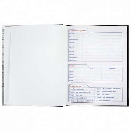 Дневник для музыкальной школы твердый, 48 л., HATBER "Клавиши", 039820, 48ДТмз5В_14210