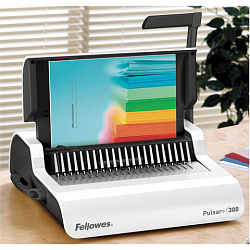 Переплетная машина для пластиковой пружины FELLOWES "PULSAR+", пробивает до 20 л., сшивает до 300 л., FS-56276
