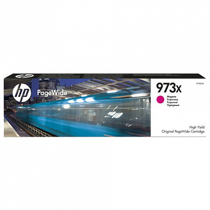 Картридж струйный HP (F6T82AE) PW Pro 477dw/452dw, №973X, пурпурный увеличенный ресурс 7000 страниц, оригинальный