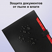 Папка-органайзер на кнопке 12 отделений, BRAUBERG "Extra", А4, черная с красным, 271934