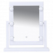 Зеркало для макияжа гримерное, 6 LED-ламп, 3 режима свечения, размер 21х29 см, работа от USB или 4хAA, цвет белый, WBZ (ВБЗ), 609334