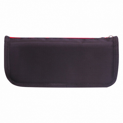 Пенал ЮНЛАНДИЯ для мальчиков, 2 отделения, мягкий, "Машина", черный, 21х6х9 см, 228982