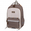 Рюкзак BRAUBERG STYLE, 2 отделения, 4 кармана, "Brown checks", коричневый, 40х26х15 см, 274412