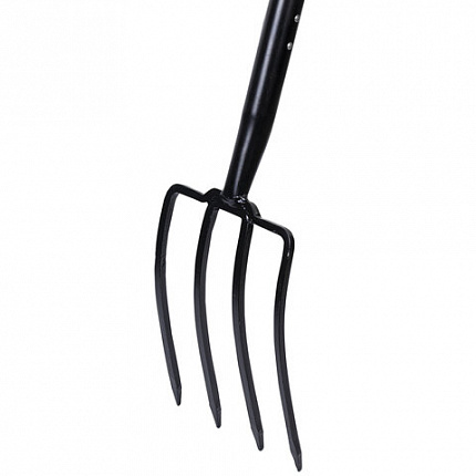 Вилы копальные стальные 19х28 см, ОБЩАЯ ДЛИНА 115 см, деревянный черенок, V-ручка, RABBITEX (РАББИТЕКС) "STANDARD", 700492