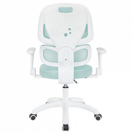 Кресло детское с поясничной поддержкой BRABIX KIDS "MG-225", сетка/ткань TW, голубое, 533317
