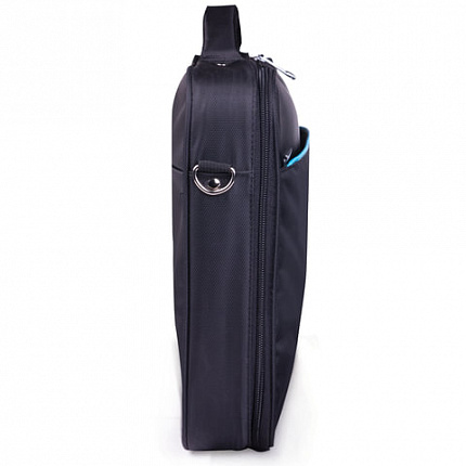 Сумка-портфель BRAUBERG с отделением для ноутбука 17,3", "Sidney", откидная крышка, черная, 44х34х6 см, 240449