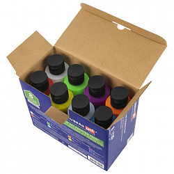 Краски акриловые для техники "Флюид Арт" (POURING PAINT), 8 цветов по 120 мл, Цвета радуги, BRAUBERG ART, 192242