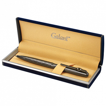 Ручка подарочная шариковая GALANT "NUANCE", корпус оружейный металл, детали оружейный металл, узел 0,7 мм, синяя, 143508