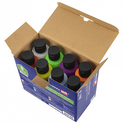 Краски акриловые для техники "Флюид Арт" (POURING PAINT), 8 цветов по 120 мл, Цвета радуги, BRAUBERG ART, 192242