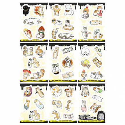 Наклейки виниловые, 49-53 шт., 9 листов, А6, "ЗАБАВНЫЕ ДИЗАЙНЫ", АССОРТИ, NALEPKING