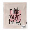 Сумка шоппер BRAUBERG, канвас, 40х35 см, бежевый, "Think outside the box", 271898