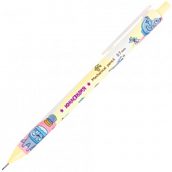 Карандаш механический 0,7 мм с принтом, ЮНЛАНДИЯ "CUTE PETS", корпус soft-touch ассорти, 182061