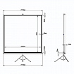 Экран проекционный на треноге (200х200 см), матовый, 1:1, BRAUBERG "TRIPOD", 236731