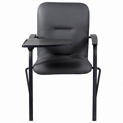 Кресло со столом BRABIX "Samba CF-108 BOX-2", черный каркас, кожзам черный, разобрано, 533217