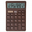 Калькулятор настольный BRAUBERG CH-12-BR (153х103 мм),12 разрядов, двойное питание, коричневый, 272961