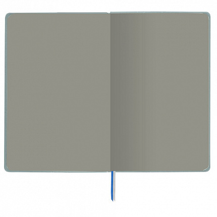 Блокнот А5 (140х200 мм), BRAUBERG "NEBRASKA", под кожу, 80 л., линия, серый, 113410