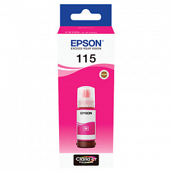 Чернила EPSON 115 (C13T07D34A) для СНПЧ L8160/L8180, пурпурные, объем 70 мл, ОРИГИНАЛЬНЫЕ