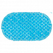 Коврик для ванны противоскользящий 68х37 см, "Пузыри", овальный, прозрачно-голубой, ПВХ, PRIMILA (ПРИМИЛА), 700381